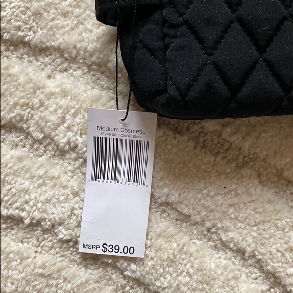 Vera Bradley Black Quilted Cosmetic Bag - Picture 5 of 9